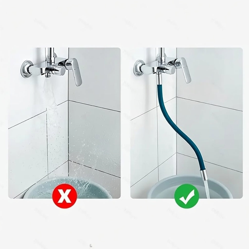 Flexible Faucet Extension with Bubbler - Anti-Splash Universal Pipe