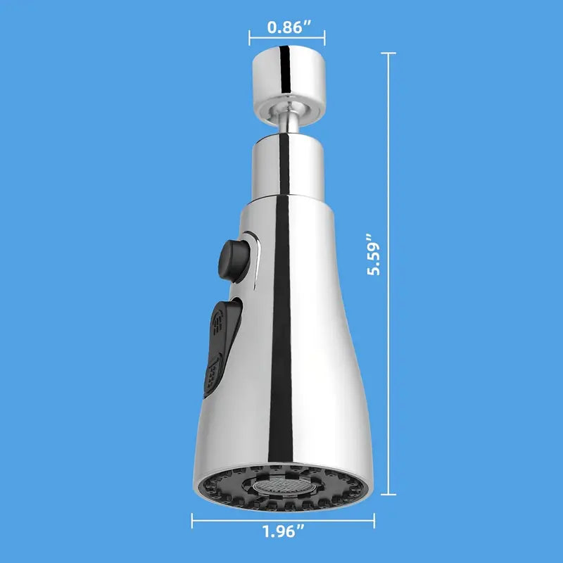Anti-Splash Faucet Extender - Universal Swivel Sprayer Nozzle