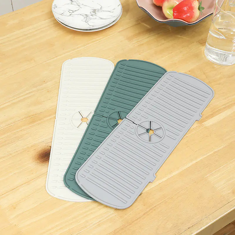 Silicone Sink Mat - Faucet Splash Guard - Kitchen Counter Protector