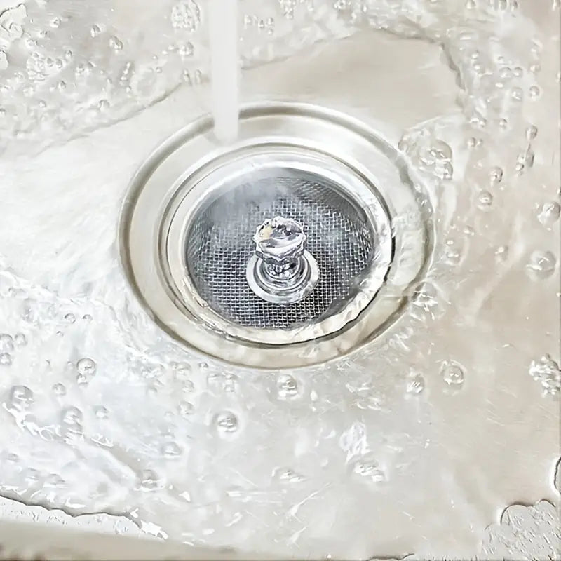 Stainless Steel Sink Strainer with Plug - Kitchen Debris Filter