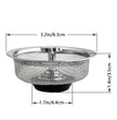 Stainless Steel Sink Strainer with Plug - Kitchen Debris Filter