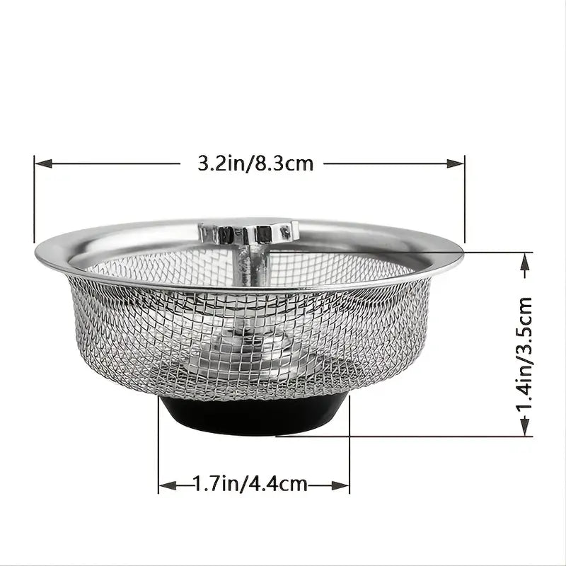 Stainless Steel Sink Strainer with Plug - Kitchen Debris Filter