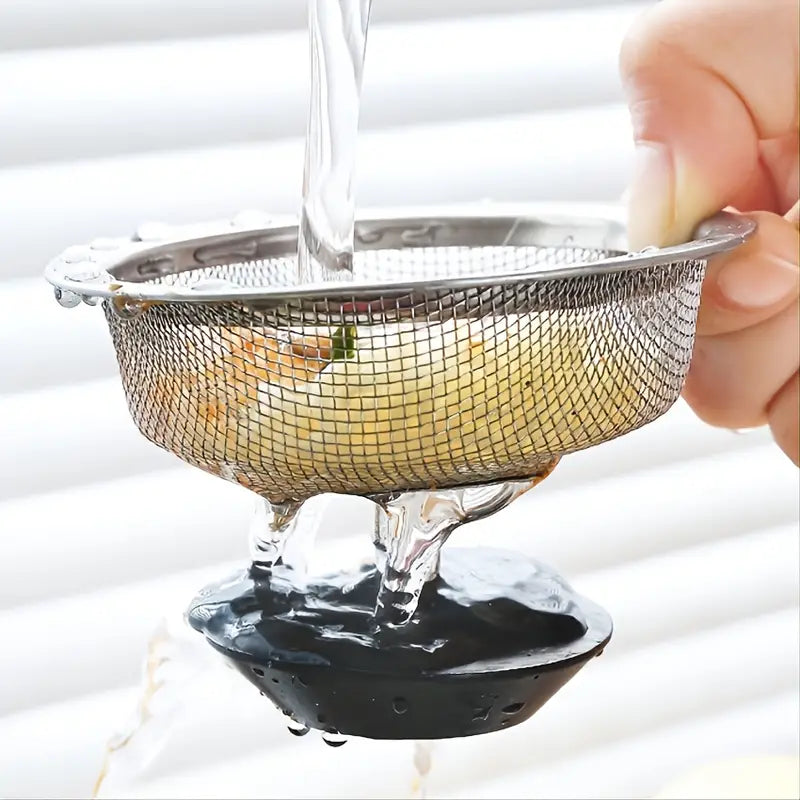 Stainless Steel Sink Strainer with Plug - Kitchen Debris Filter
