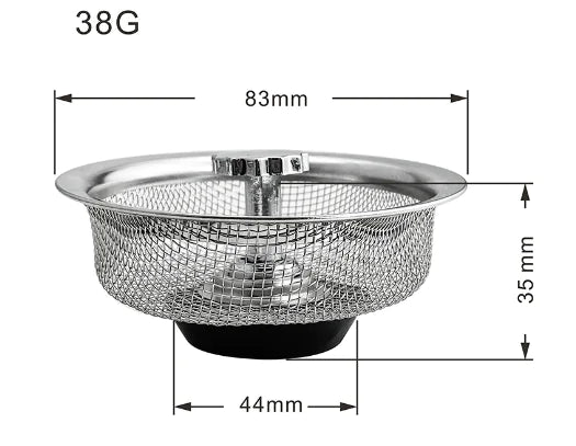 Stainless Steel Sink Strainer with Plug - Kitchen Debris Filter