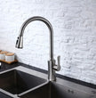 Black Pull-Out Rotating Sink Faucet for Hot and Cold Water