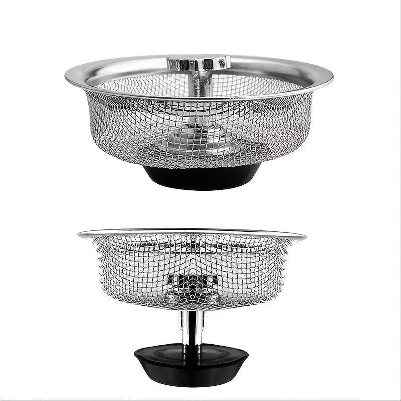 Stainless Steel Sink Strainer with Plug - Kitchen Debris Filter