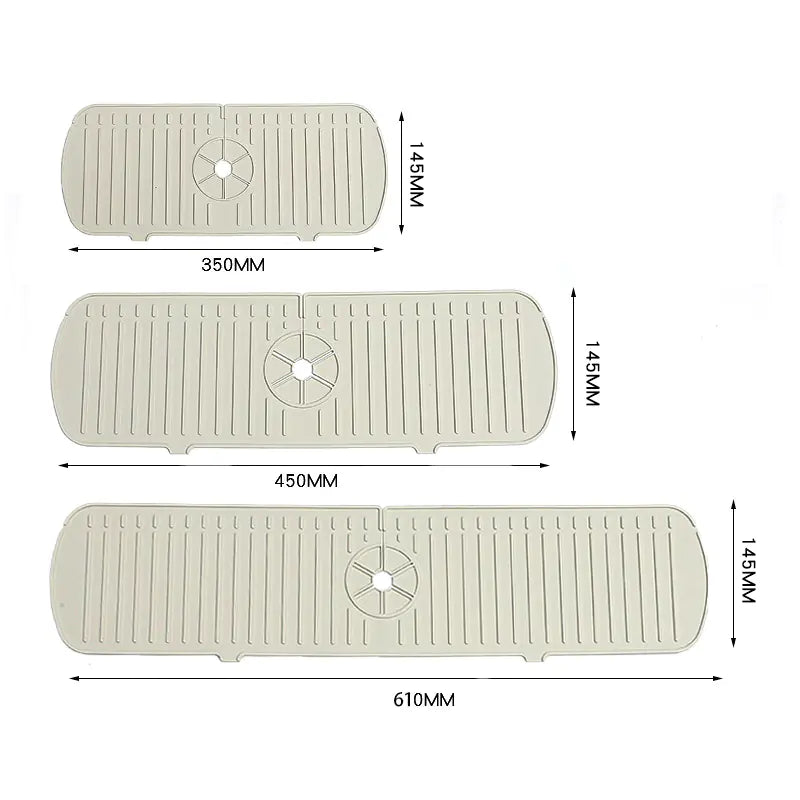 Silicone Sink Mat - Faucet Splash Guard - Kitchen Counter Protector