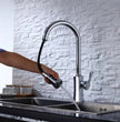 Black Pull-Out Rotating Sink Faucet for Hot and Cold Water