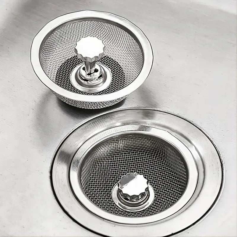 Stainless Steel Sink Strainer with Plug - Kitchen Debris Filter