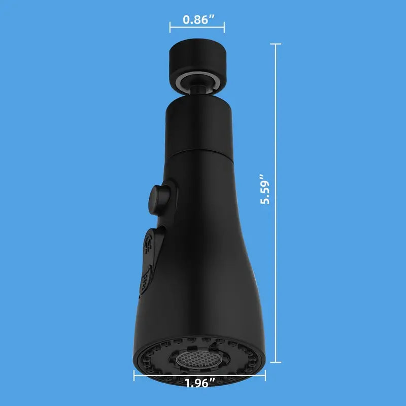 Anti-Splash Faucet Extender - Universal Swivel Sprayer Nozzle